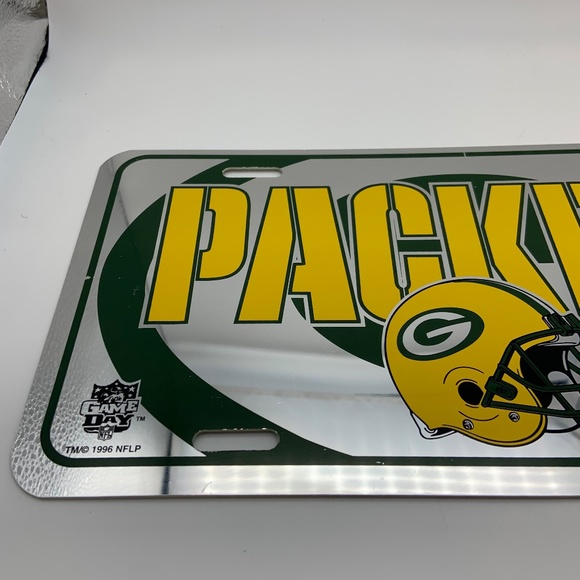 Vintage 1996 Tag Express Green Bay Packers Plastic Decorative License Plate - Picture 2 of 13